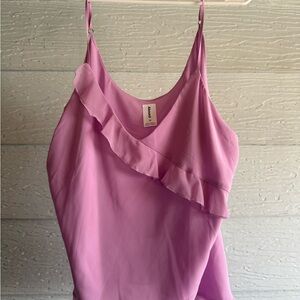 Abound Pink Ruffled Camisole Top